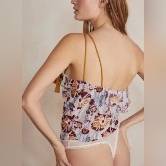 77-220$ NWOT Free People Day Date Bodysuit Pink Plum Combo - Picture 4 of 4